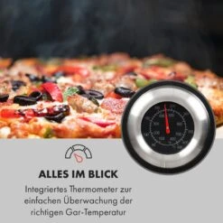 Pizzaiolo Pro Pizza-Gasgrill 76x143x66cm Schamottestein Stahl Mobil -Klarstein 10034844 de 0006 logo