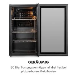 Beersafe XXL Onyx Kühlschrank 80 Liter 3 Böden Panoramaglastür 13 Beersafe XXL Onyx Kühlschrank 80 Liter 3 Böden Panoramaglastür -Klarstein 10034848 de 0004 logo