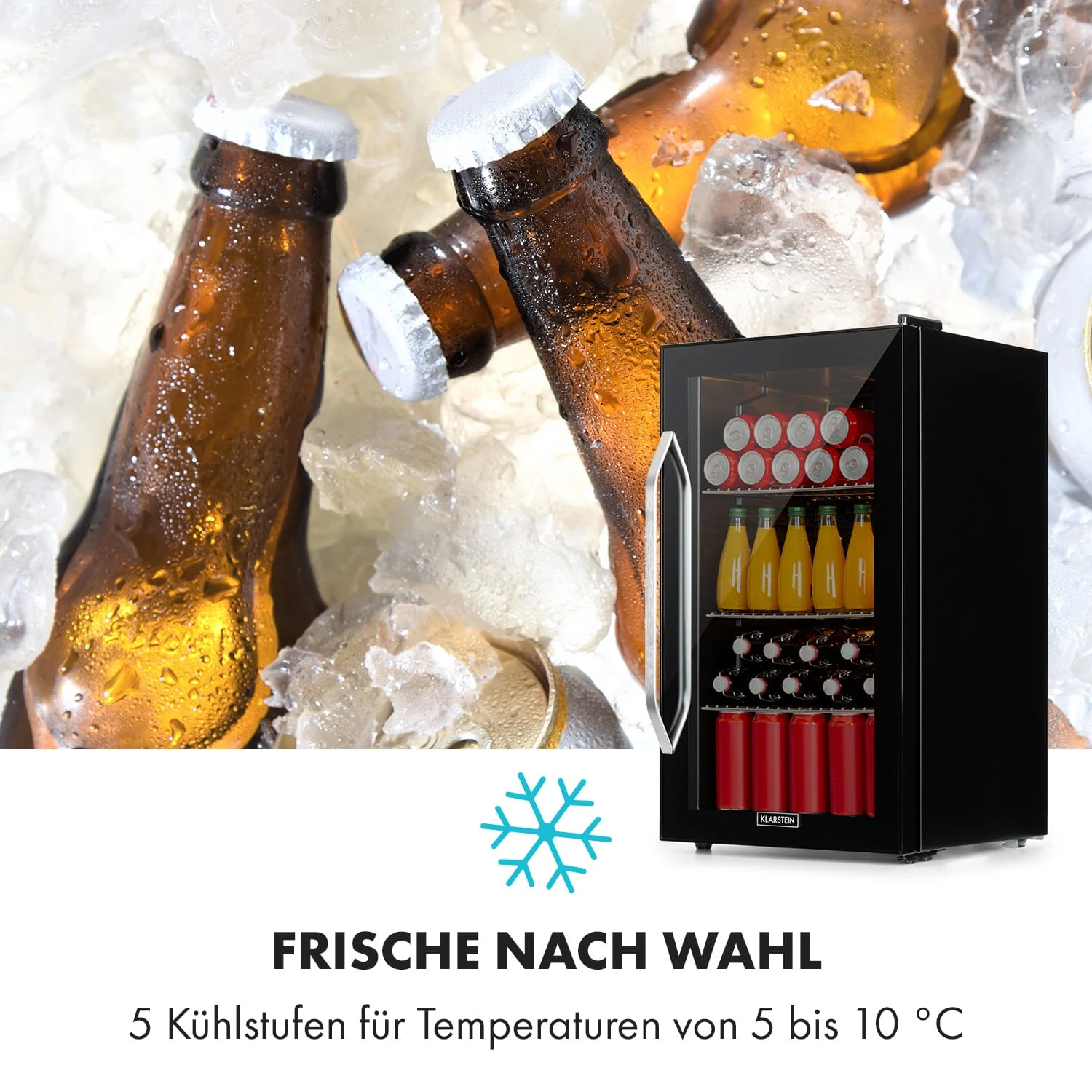 Beersafe XXL Onyx Kühlschrank 80 Liter 3 Böden Panoramaglastür 5 Beersafe XXL Onyx Kühlschrank 80 Liter 3 Böden Panoramaglastür – Bild 5