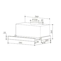 Viola Dunstabzugshaube Edelstahl 59,6 Cm 612m³/h EEK A Silber -Klarstein 10034862 yy 0008 logo Klarstein Viola Dunstabzugshaube silber