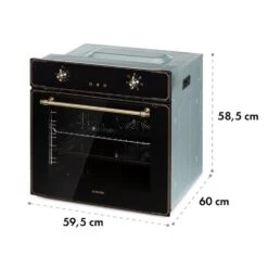Elizabeth Einbaubackofen Retro 2200 Watt 70l Messingoptik Display 16 Elizabeth Einbaubackofen Retro 2200 Watt 70l Messingoptik Display -Klarstein 10034880 yy 0009 logo Klarstein Elizabeth Einbaubackofen schwarz