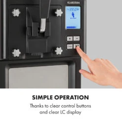 Sweet Sundae Eiscrememaschine Kompressor 1,5l Edelstahl Schwarz -Klarstein 10034911 uk 0007 logo Klarstein Sahnehaeubchen Eiscrememaschine schwarz