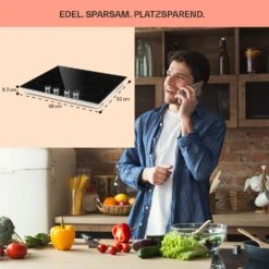 Kochheld 4-Zonen-Induktionskochfeld 6000W Dreh-Regler Glas Schwarz -Klarstein 10034947 de 0006 usp