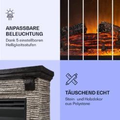 Etna Elektrokamin 1800W Wochentimer Fernbedienung LED -Klarstein 10035043 de 0005 logo