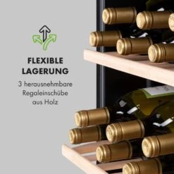 Vinamour 48 Uno Weinkühlschrank 128l 48Fl 3 Einschübe 4-18°C -Klarstein 10035066 de 0007 logo