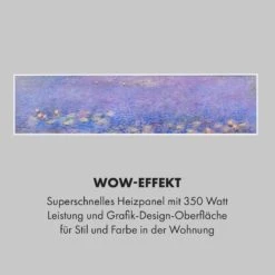 Wonderwall Air Art Smart Infrarotheizung 120x30cm 350W Wandinstallation App-Steuerung Seerosen -Klarstein 10035119 de 0005 logo