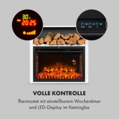 Mauna Loa Elektrokamin 2000 W LED-Flammen Fernbedienung Holzregal -Klarstein 10035167 de 0005 logo