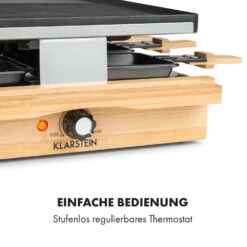 Tournedo Raclette 1200W Aluminiumguss 8 Personen Holz-Dekor 14 Tournedo Raclette 1200W Aluminiumguss 8 Personen Holz-Dekor -Klarstein 10035219 de 0006 logo