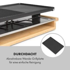 Tournedo Raclette 1200W Aluminiumguss 8 Personen Holz-Dekor 15 Tournedo Raclette 1200W Aluminiumguss 8 Personen Holz-Dekor -Klarstein 10035219 de 0007 logo