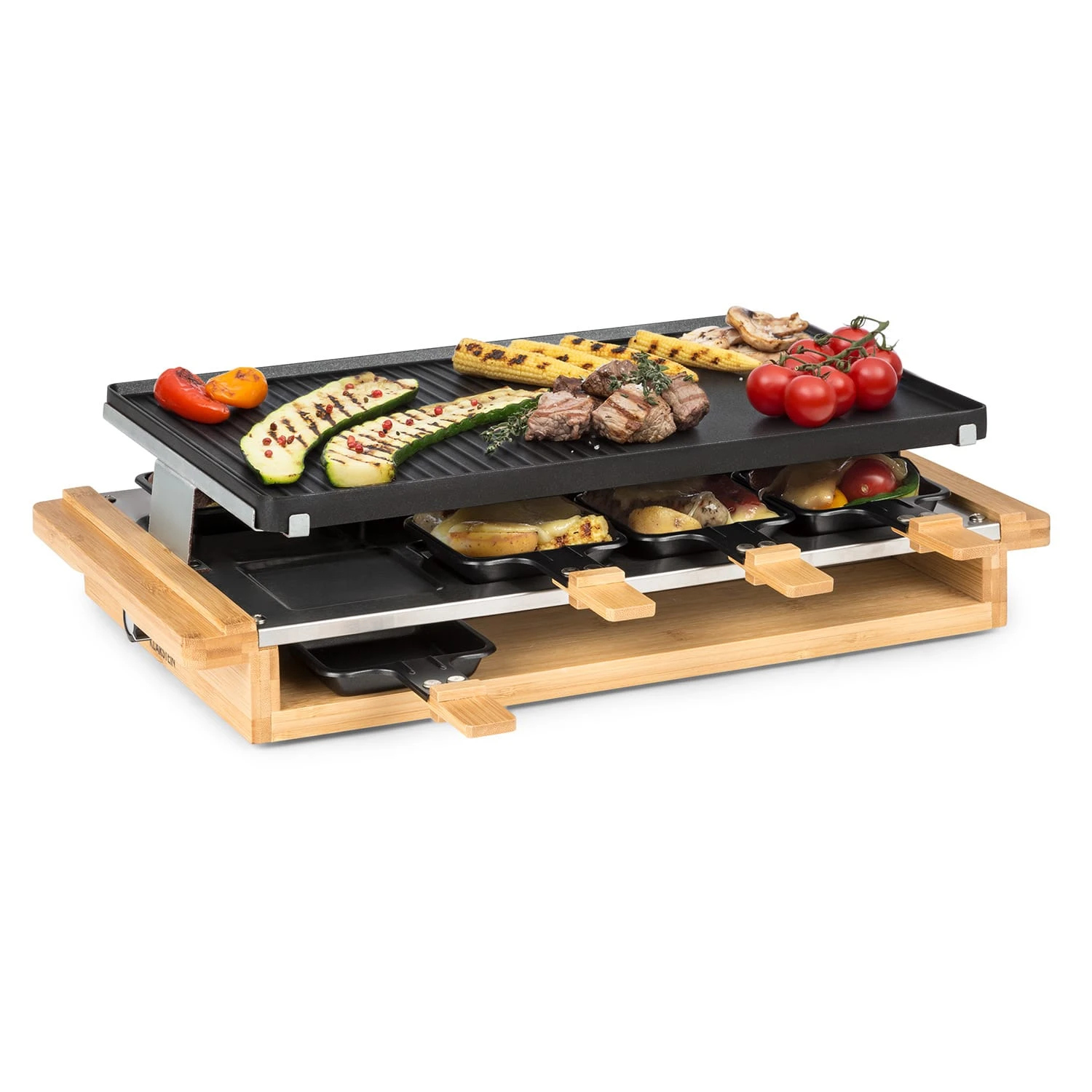 Tournedo Raclette 1200W Aluminiumguss 8 Personen Holz-Dekor 1 Tournedo Raclette 1200W Aluminiumguss 8 Personen Holz-Dekor