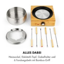 Bambus Fondue Edelstahl-Topf 800W -Klarstein 10035221 de 0004 logo