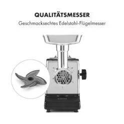 Kraftprotz Elektrischer Fleischwolf 700 W Kupfermotor Hack Wurst Kebbe Edelstahl -Klarstein 10035233 de 0004 logo