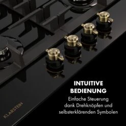 Victoria 4 Zonen Gaskochfeld 4-flammig Sabaf-Brenner Glaskeramik 13 Victoria 4 Zonen Gaskochfeld 4-flammig Sabaf-Brenner Glaskeramik -Klarstein 10035271 de 0004 logo