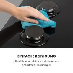 Victoria 4 Zonen Gaskochfeld 4-flammig Sabaf-Brenner Glaskeramik 18 Victoria 4 Zonen Gaskochfeld 4-flammig Sabaf-Brenner Glaskeramik -Klarstein 10035271 de 0009 logo