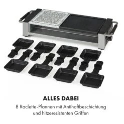 Bistecca Raclette 1200W Metall / Stein 8 Personen Kontroll-LED -Klarstein 10035293 de 0006 logo