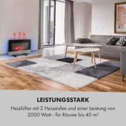 Basel Baseline Elektrokamin 2000 Watt 2 Heizstufen 7 Farben Glas 15 Basel Baseline Elektrokamin 2000 Watt 2 Heizstufen 7 Farben Glas -Klarstein 10035296 de 0006 logo