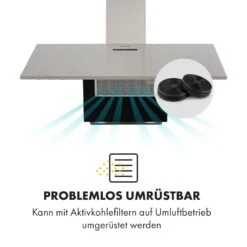 Silver Lining 90 Dunstabzugshaube 90cm 568m³/h EEK A Edelstahl -Klarstein 10035318 de 0008 logo