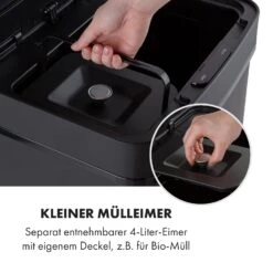 Royal Trash Matte Black Sensor-Mülleimer 72 Liter Edelstahl -Klarstein 10035365 de 0004 logo