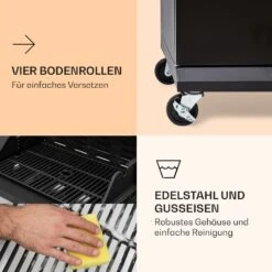 Valdosta 4.1 Gasgrill 4 X 2,8 KW + 2,5 KW Brenner Edelstahl Mobil -Klarstein 10035415 de 0007 logo