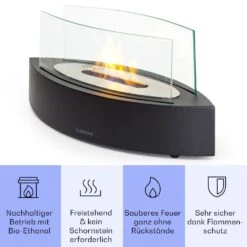 Phantasma Curve Ethanol-Kamin Rauch- & Geruchlos Edelstahl-Brenner Sicherheitsglas 9 Phantasma Curve Ethanol-Kamin Rauch- & Geruchlos Edelstahl-Brenner Sicherheitsglas -Klarstein 10035457 de 0003 usp