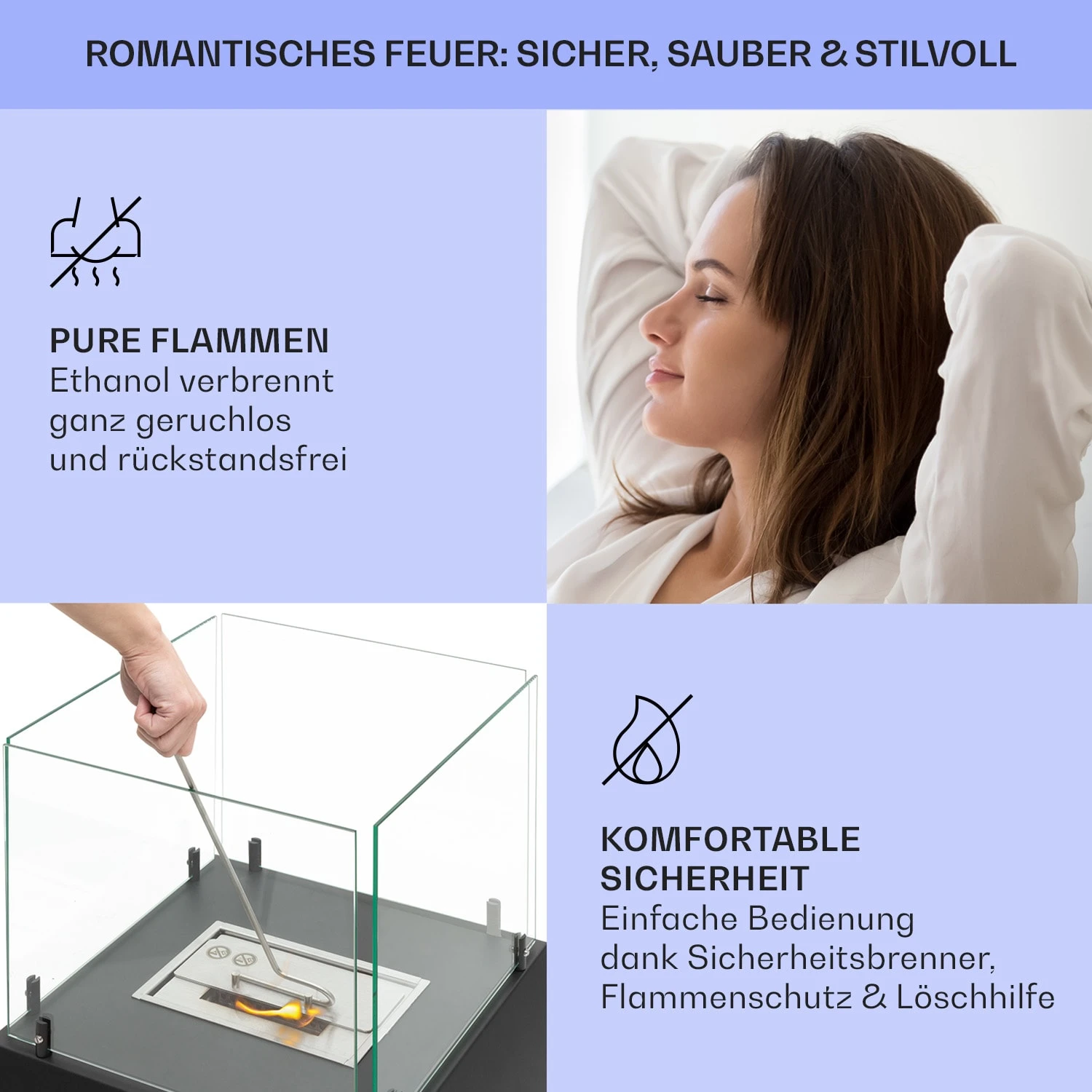 Phantasma Cubo Ethanol-Kamin Rauch- & Geruchlos Edelstahl-Brenner Sicherheitsglas 6 Phantasma Cubo Ethanol-Kamin Rauch- & Geruchlos Edelstahl-Brenner Sicherheitsglas – Bild 6