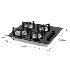 Trifecta 4 Gaskochfeld 4-flammig Triangle-Brenner Glaskeramik -Klarstein 10035469 yy 0011 dimensions
