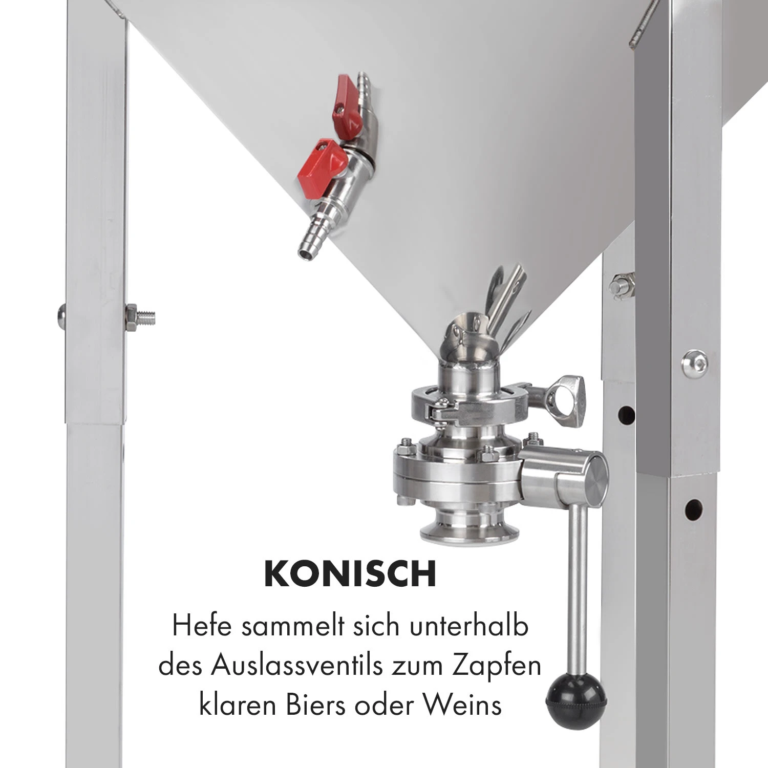 Gärkeller Pro XL Fermentierkessel 60 Liter Ablassventil 304-Edelstahl 8 Gärkeller Pro XL Fermentierkessel 60 Liter Ablassventil 304-Edelstahl – Bild 8
