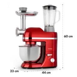 Lucia Elegance Küchenmaschine Mixer Fleischwolf 2000W BPA-frei 17 Lucia Elegance Küchenmaschine Mixer Fleischwolf 2000W BPA-frei -Klarstein 10035641 yy 0009 logo Klarstein Lucia Elegance Kuechenmaschine rot
