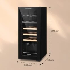 Bovella 18 Duo+ Zweizonen-Weinkühlschrank 50l 18 Fl. Glastür -Klarstein 10035696 yy 0007 logo