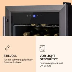 Ultimo 20 Uno Weinkühlschrank 53l Touch-Bedienfeld 131W 5-18°C -Klarstein 10035778 de 0004 logo