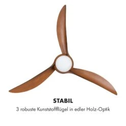 Monteverde Deckenventilator Deckenleuchte 52" 8.376m³/h 3 Flügel -Klarstein 10035788 de 0004 logo