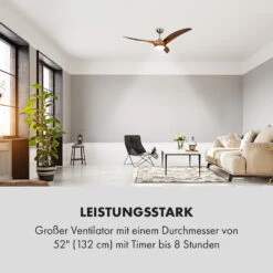 Monteverde Deckenventilator Deckenleuchte 52" 8.376m³/h 3 Flügel -Klarstein 10035788 de 0006 logo