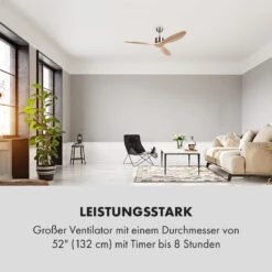 Santa Elena Deckenventilator 52" 9.060m³/h 3 Echtholzflügel 13 Santa Elena Deckenventilator 52" 9.060m³/h 3 Echtholzflügel -Klarstein 10035789 de 0006 logo