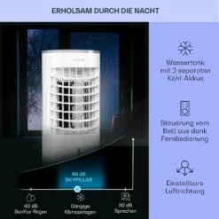 Skypillar 3-in-1 Luftkühler Ventilator 5L Fernbedienung Touch-Panel -Klarstein 10035794 de 0004 usp