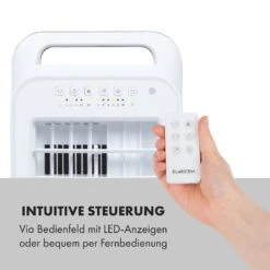 Cooler Rush Ventilator Luftkühler 5,5L 45W Fernbedienung 5x Eispack -Klarstein 10035824 de 0007 logo