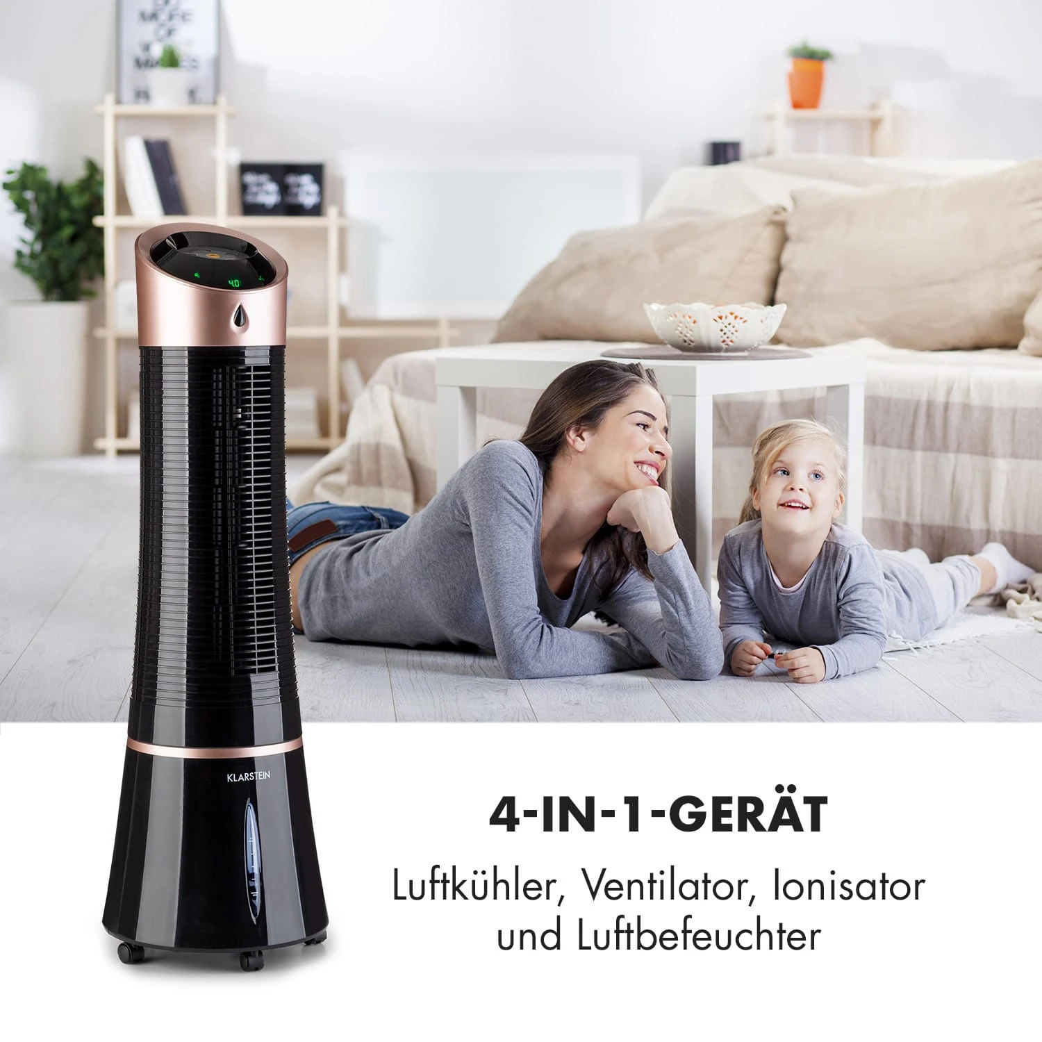 Skyscraper Ice 4-in-1 Luftkühler Ventilator 210 M³/h 30 W Oszillation Mobil Fernbedienung 2 Skyscraper Ice 4-in-1 Luftkühler Ventilator 210 M³/h 30 W Oszillation Mobil Fernbedienung – Bild 2