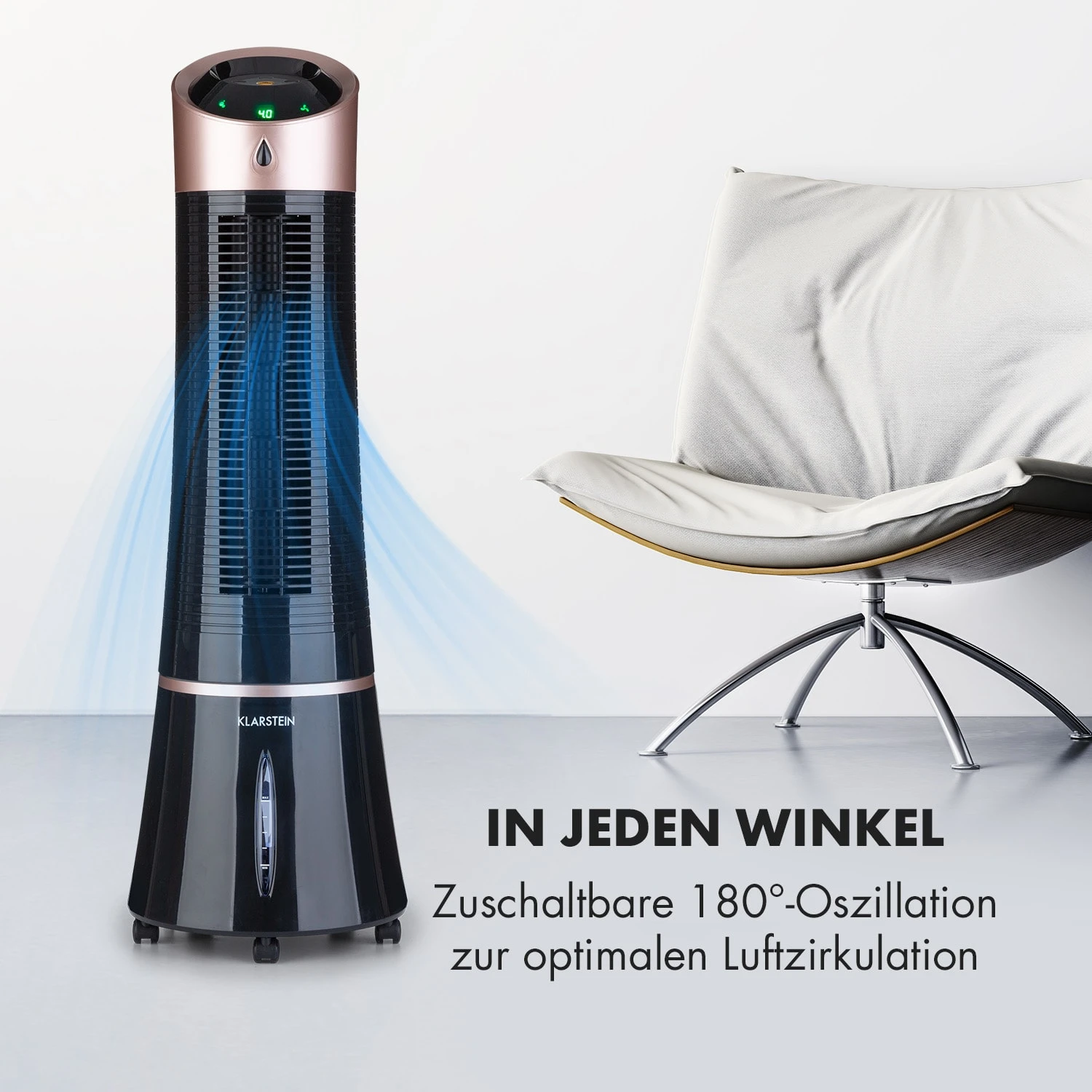Skyscraper Ice 4-in-1 Luftkühler Ventilator 210 M³/h 30 W Oszillation Mobil Fernbedienung 5 Skyscraper Ice 4-in-1 Luftkühler Ventilator 210 M³/h 30 W Oszillation Mobil Fernbedienung – Bild 5
