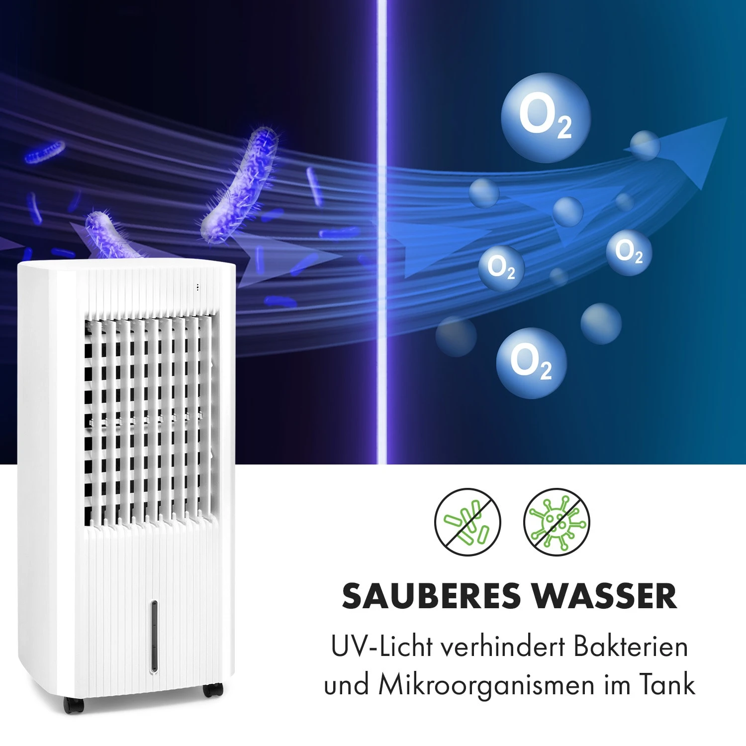 Iceberg Pure Luftkühler Luftdurchsatz: 283 M³/h 65 W Tank: 5 Liter 5 Iceberg Pure Luftkühler Luftdurchsatz: 283 M³/h 65 W Tank: 5 Liter – Bild 5