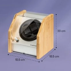 Garonne 2 Uhrenbeweger 1 Drehteller 2 Uhren 3 Speeds 4 Modi Bambus -Klarstein 10036041 yy 0005 logo
