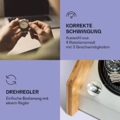 Garonne 6 Uhrenbeweger 6 Uhren 3 Geschwindigkeiten 4 Modi Bambus 7 Garonne 6 Uhrenbeweger 6 Uhren 3 Geschwindigkeiten 4 Modi Bambus -Klarstein 10036043 de 0003 logo