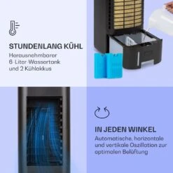 IceWind Max 3-in-1 Luftkühler 330 M³/h 60W 6 Ltr Timer Fernbedienung 12 IceWind Max 3-in-1 Luftkühler 330 M³/h 60W 6 Ltr Timer Fernbedienung -Klarstein 10036068 de 0005 logo