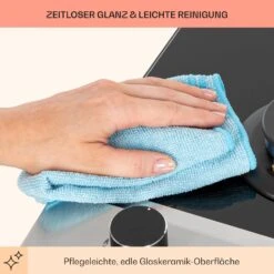 Alchemist Gaskochfeld 1 Wokbrenner Glaskeramik -Klarstein 10036335 de 0007 usp