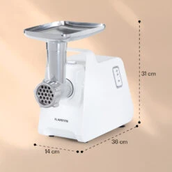 Mighty Mince Elektrischer Fleischwolf 500 - 1361 Watt 3 Lochscheiben -Klarstein 10036478 yy 0008 logo