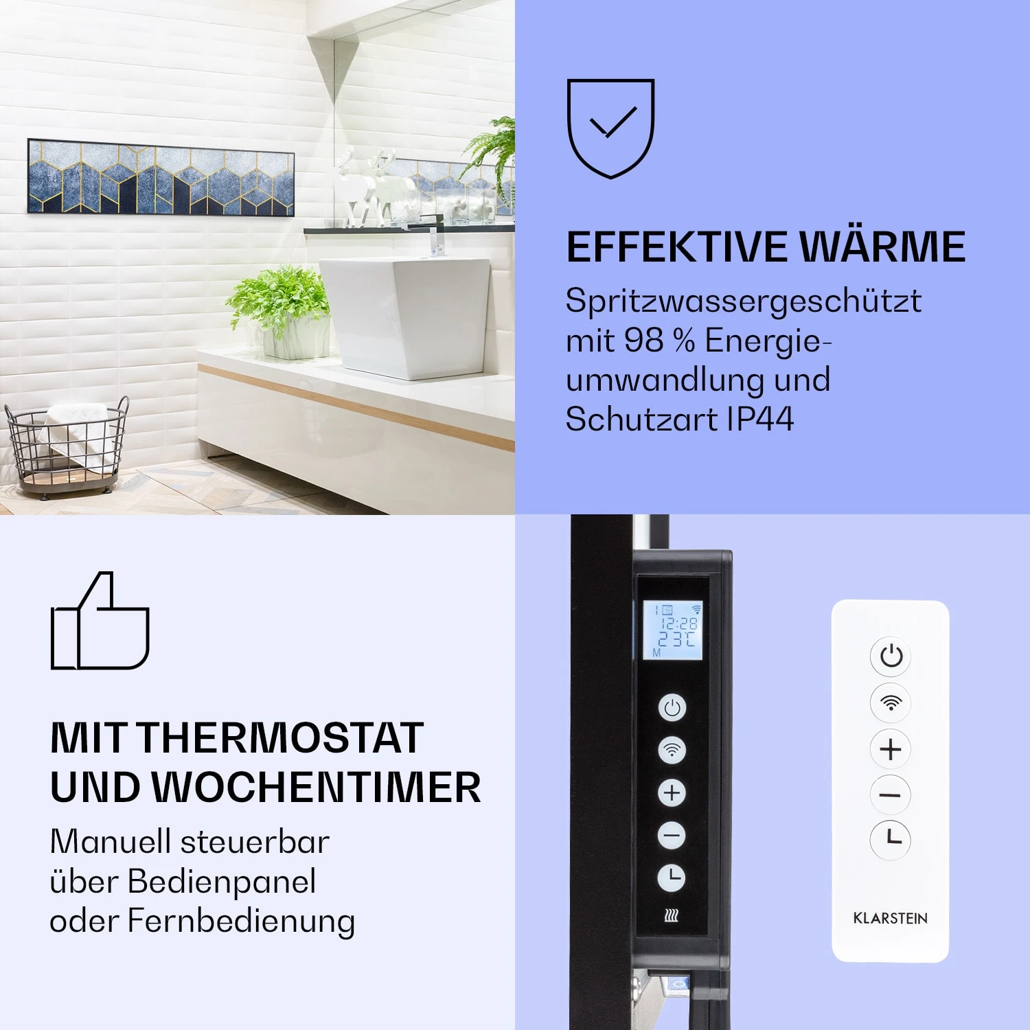 Wonderwall Air Art Smart Infrarotheizung Blaue Linie 120x30cm 350W 4 Wonderwall Air Art Smart Infrarotheizung Blaue Linie 120x30cm 350W – Bild 4