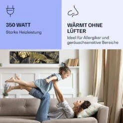 Wonderwall Air Art Smart Infrarotheizung Schwarze Blume 120x30cm 350W -Klarstein 10037851 de 0005 logo