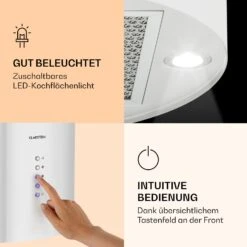 Barella Dunstabzugshaube 35,5 X 93,5 X 43 Cm Umluft 557 M³/h LED Aktivkohlefilter -Klarstein 10037865 de 0003 logo