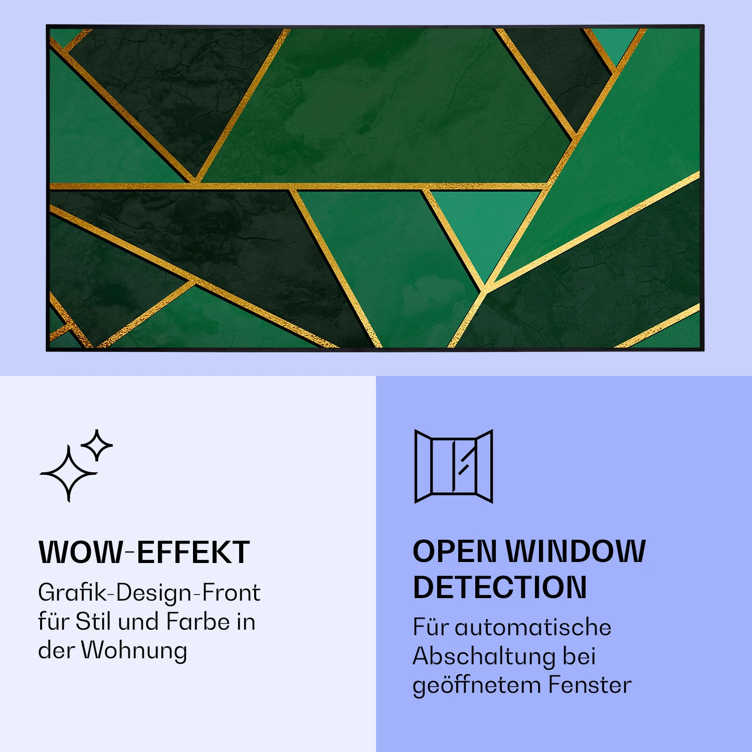 Wonderwall Air Art Smart Infrarotheizung Grüne Linie 120x60cm 700W 6 Wonderwall Air Art Smart Infrarotheizung Grüne Linie 120x60cm 700W – Bild 6