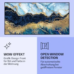 Wonderwall Air Art Smart Infrarotheizung Blauer Marmor 120x60cm 700W 13 Wonderwall Air Art Smart Infrarotheizung Blauer Marmor 120x60cm 700W -Klarstein 10037911 de 0006 logo