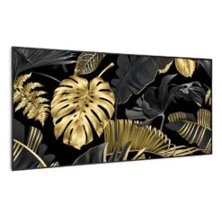 Wonderwall Air Art Smart Infrarotheizung Schwarzes Blatt 120x60cm 700W