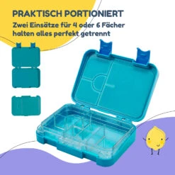 Schmatzfatz Junior Lunchbox 6 Fächer 21,3 X 15 X 4,5 Cm (BxHxT) -Klarstein 10037944 de 0004 usp